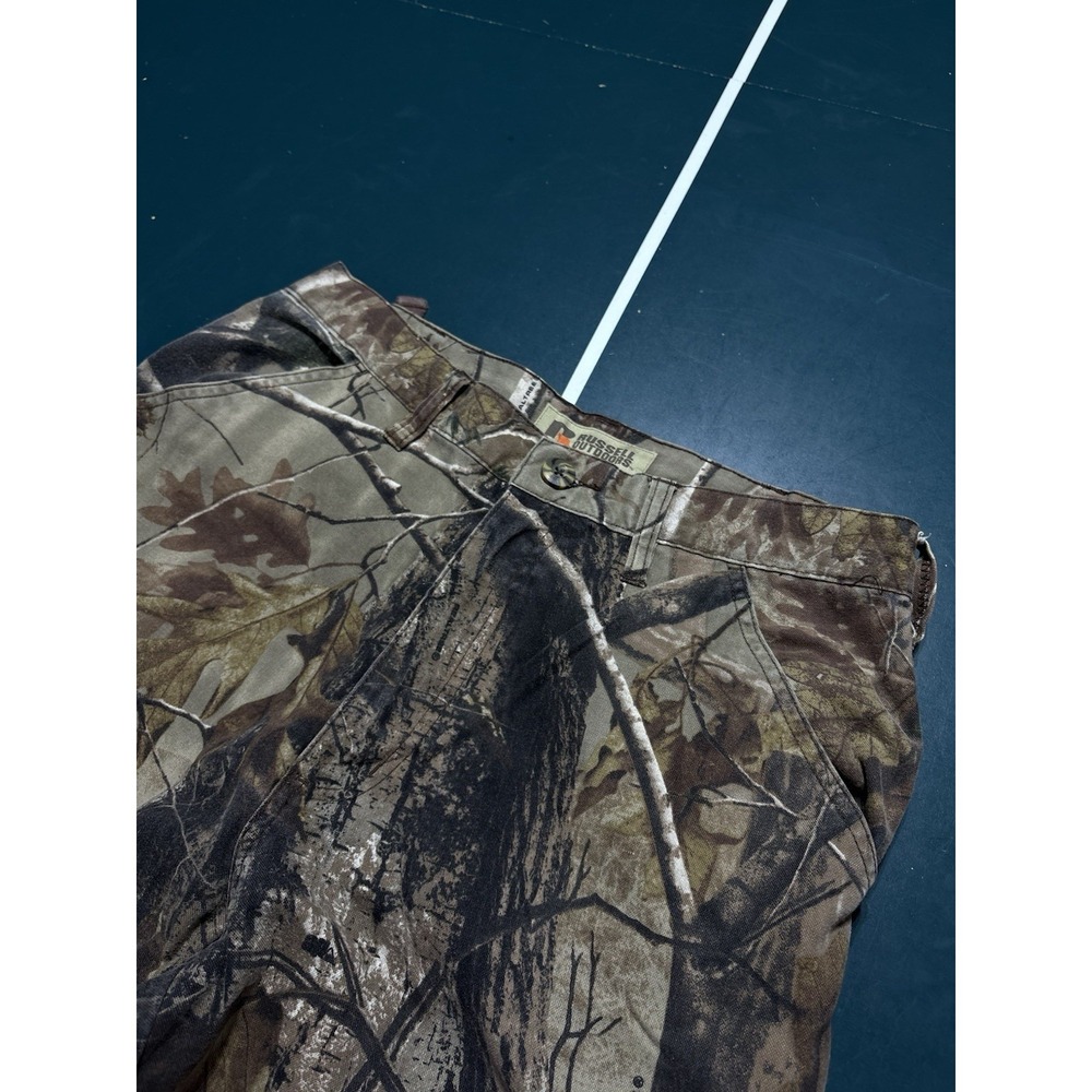 Vintage Russell Outdoors Realtree Camo Cargo Pants Mens Medium Baggy Relaxed Fit - Picture 3 of 14